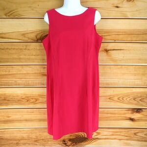 AGB Pencil Dress Womens Size 12 Hot Pink Polyester Blend Sleeveless Knee Length